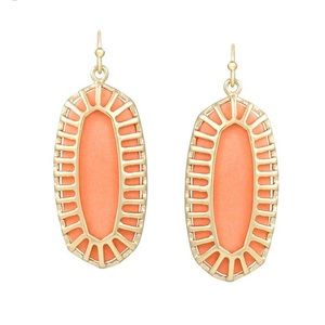 Kendra Scott Dayla Oval Earrings in Coral